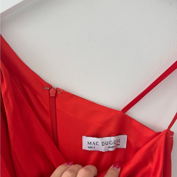 MAC DUGGAL One Shoulder Bishop Orange Maxi Dress 2 - Picture 5 of 7